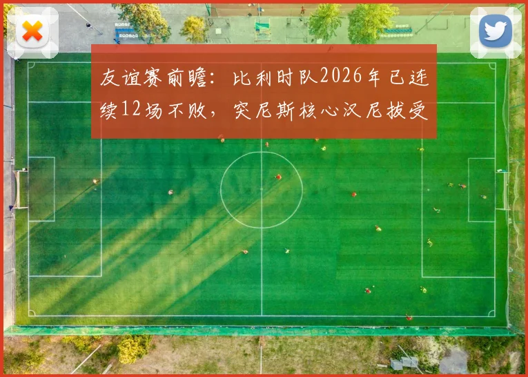 友谊赛前瞻:比利时队2026年已连续12场不败,突尼斯核心汉尼拔受伤出战成疑,赛前分析全解读